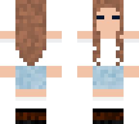 girl with {white shirt & jean shorts}read description