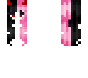 half black half red- demon horns
