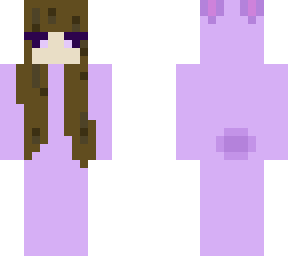 my sis in a purple bunny onesi