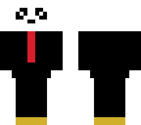 panda in a suit