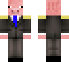 pig in a suit with shoulders