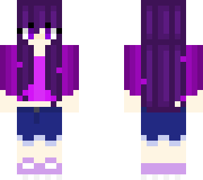 purple haired girl in purple outfit slight edit