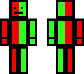 red & green