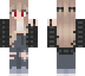 red eyed girl with plaid shirt...?