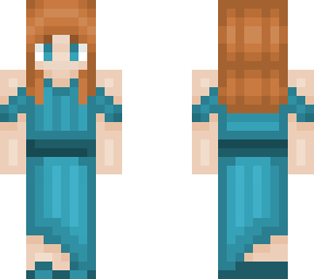 redhead girl with teal dress 2.0