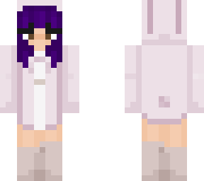 saharasilver purple bunny hoodie