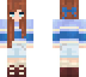 sarah - auburn hair/blue theme