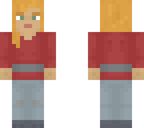 the girl from the realms promo art but in dungeons' artstyle