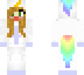 unicorn girl with brown hair