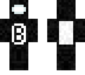 among us black custom skin