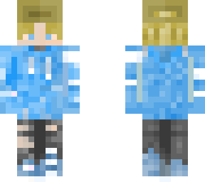blonde blue hoodie__