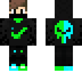 blue and green nike boy