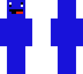 blue derp with airpods