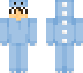 blue dino onesie