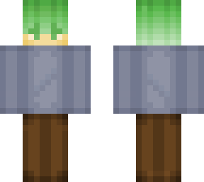 cute green hair boy