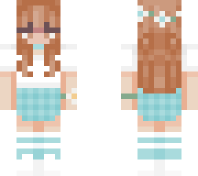 cyan skirt girl (not my skin)