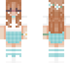 cyan skirt girl (not my skin)