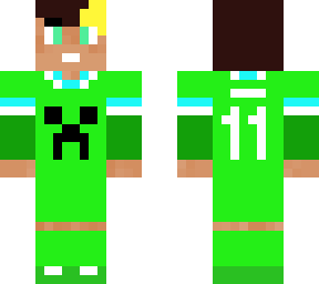 jugador de futbol (equipo minecraft creeper)