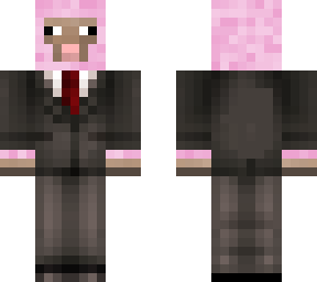 light pink sheep in a suit
