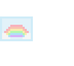 my first pixel art - rainbow!