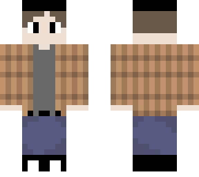 orange flannel jacket boy
