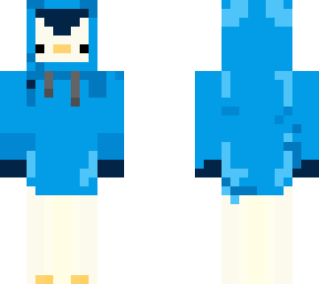 penguin with blue hoodie