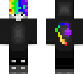 rainbow hood greyscale boy