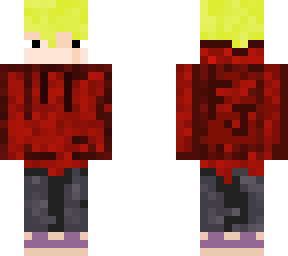 red hoodie man