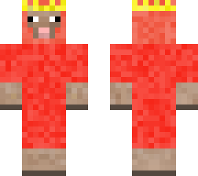 red sheep with a crown