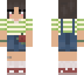 short hair green stripes