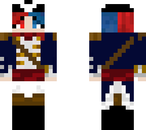 split dye red and blue lmanburg skin short hair girl