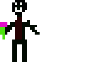 stick man holding a flower