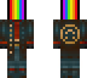 war jacket with rainbow face
