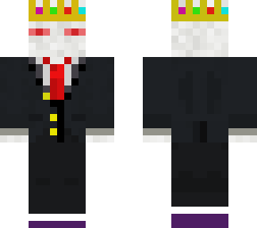 white enderman wearing a suit