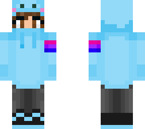 bi pride blue frog hoodie