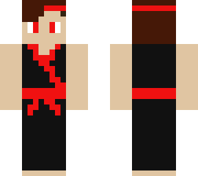 black and red karate person