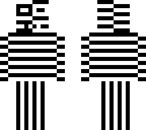 black and white
