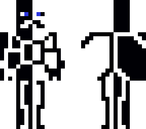 black and white mustache robot