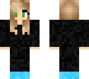 black pjs with blue socks