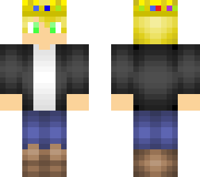 blond boy jacket crown