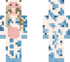 blue cow skin with brown hair strand