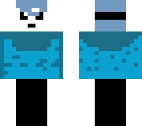 blue haired masked boy