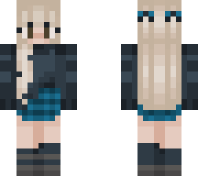 blue skirt