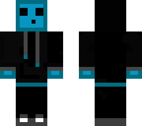 blue slime black hoodie