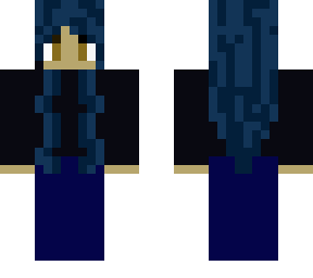 boring long black blue hair girl (edited)