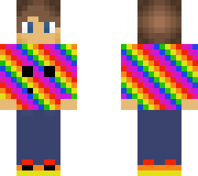 boy in rainbowslime shirt