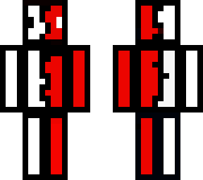 cartoony red and white
