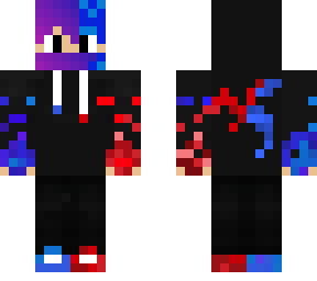 fire and water mix hoodie skin