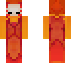 fire princess with kitsune mask
