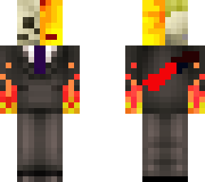 fire skull with dagger